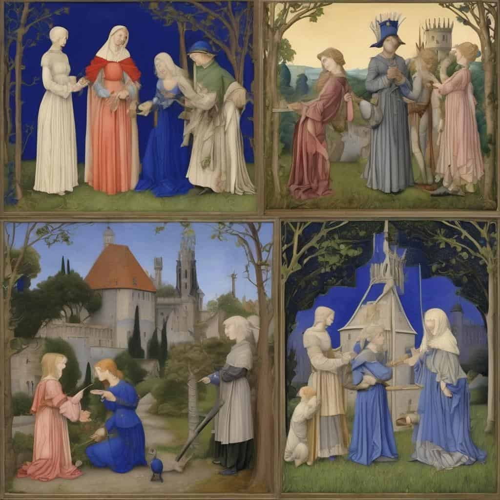 Χειροποίητα ξυλόγλυπτα θρησκευτικά έργα τέχνης από καλλιτέχνες που πειραματίστηκαν με υλικά σε θρησκευτικά σκηνικά και παραστάσεις.